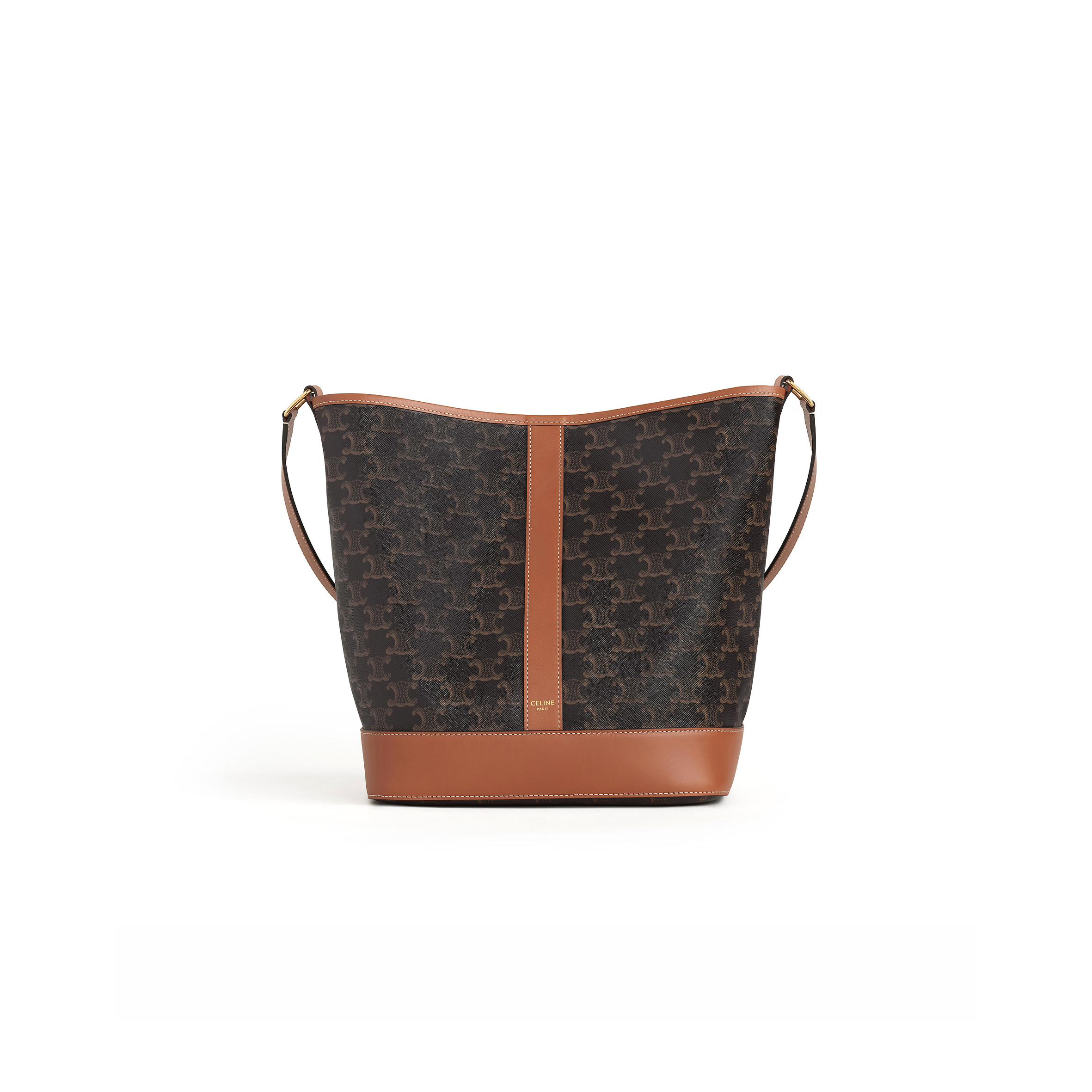 Ce**e medium bucket in triomphe canvas and calfskin 191132cas.04lu (30*22*13)
